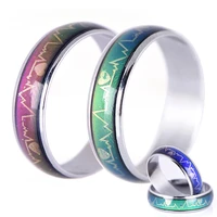 promise rings for couples titanium steel mood rings temperature emotion feeling engagement rings