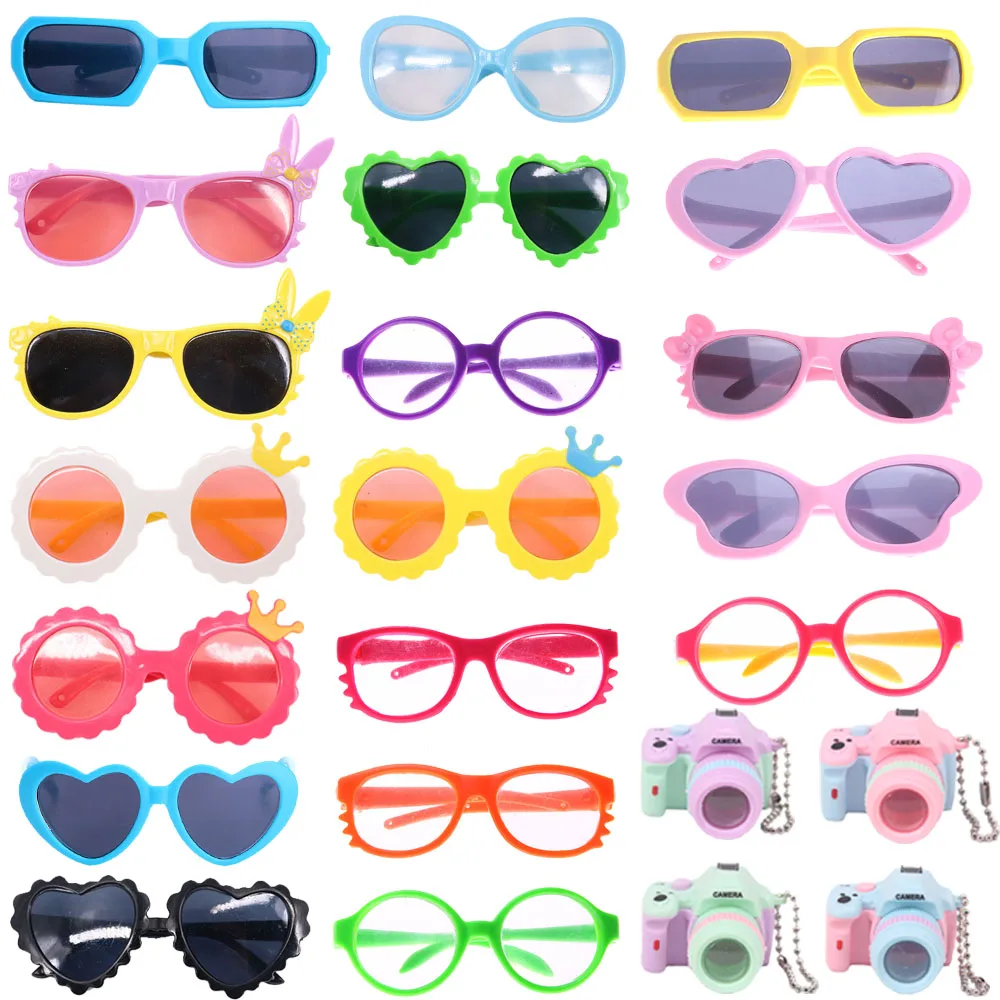 8 Piece/Set For 18 Inch American 43 Cm Born Baby Doll Clothes items = Dress+Glasses+Camera+Panties+Leggings+Shoes+Backpack+Socks | Игрушки и