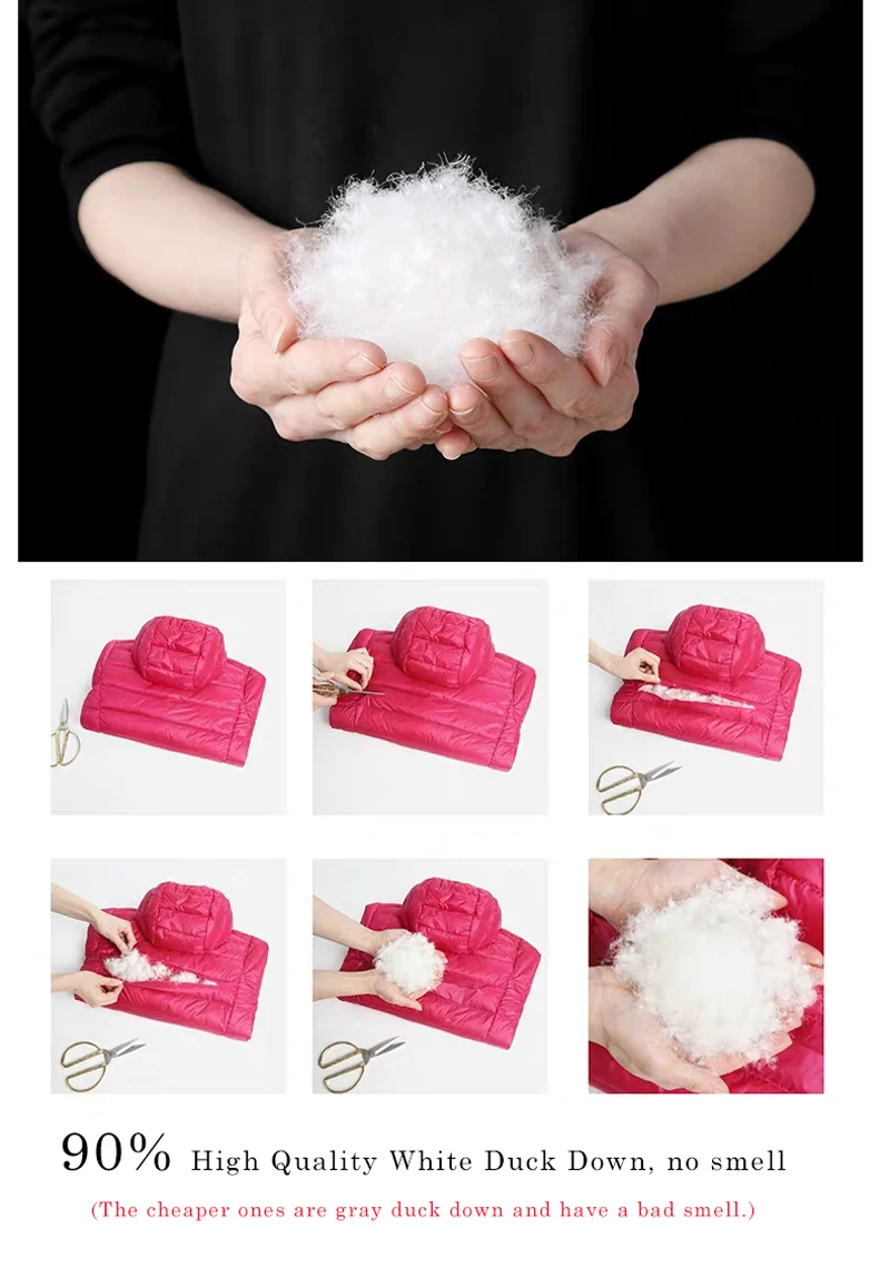 Luck A Зимний пуховик для женщин 90% утиного пуха ультра-светильник Теплый Женский