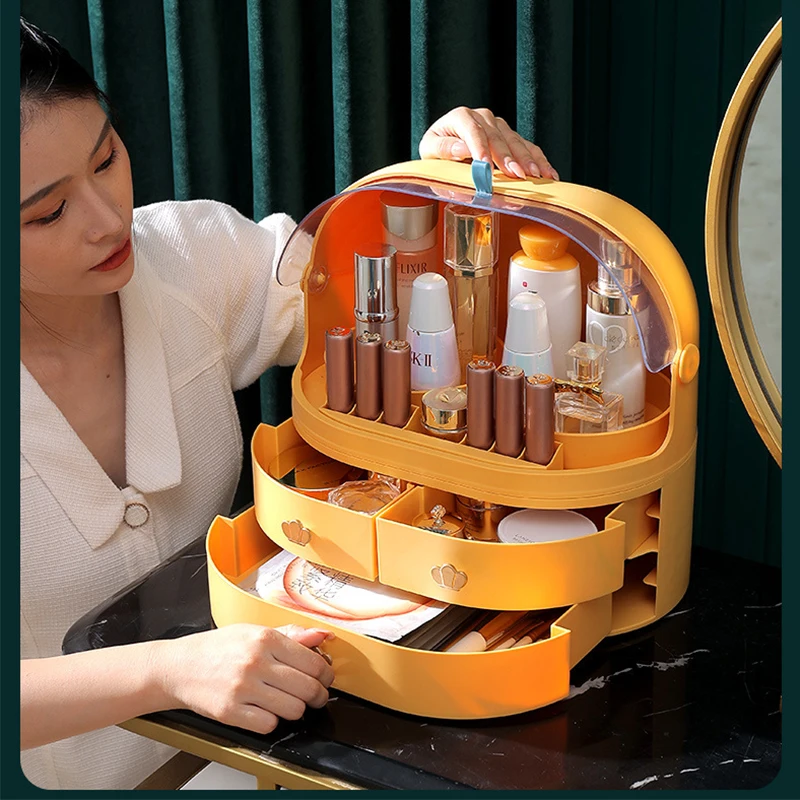 

Desktop Makeup Drawer Storage Box Organizer Large Capacity Cosmetic Storage Case Jewelry Nail Polish Make Up Container