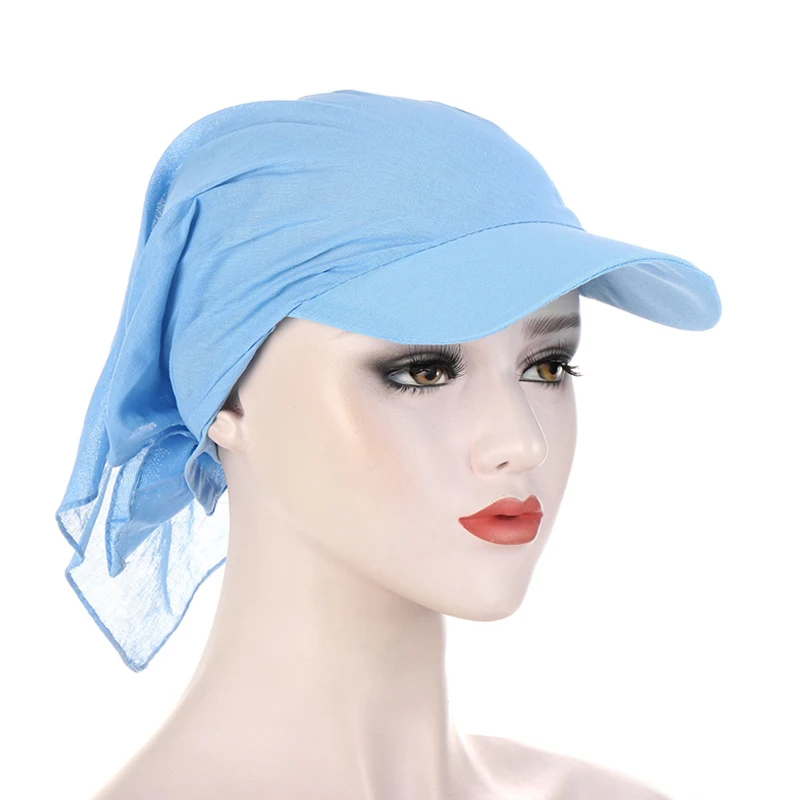 Женская шляпа с полями Durag солнцезащитный козырек завязываемым тюрбаном шапки