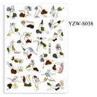 3D наклейки для ногтей, спортивный слайдер для йоги, танцовщицы, наклейки, дизайнерские наклейки, наклейки для маникюра, наклейки