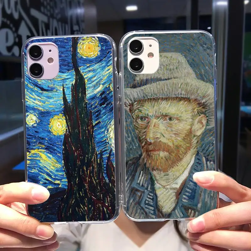 

Vincent Van Gogh Wave Painting Phone Case For Iphone11 12 Pro Max SE 2020 6s 7 8 Plus X Xs Max Xr Transparent Soft Cover Coque
