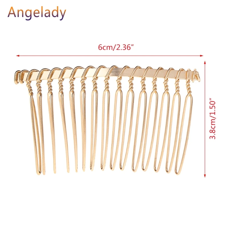 Расческа для волос невесты DIY аксессуары 15 зубьев золотой черный белый сплав