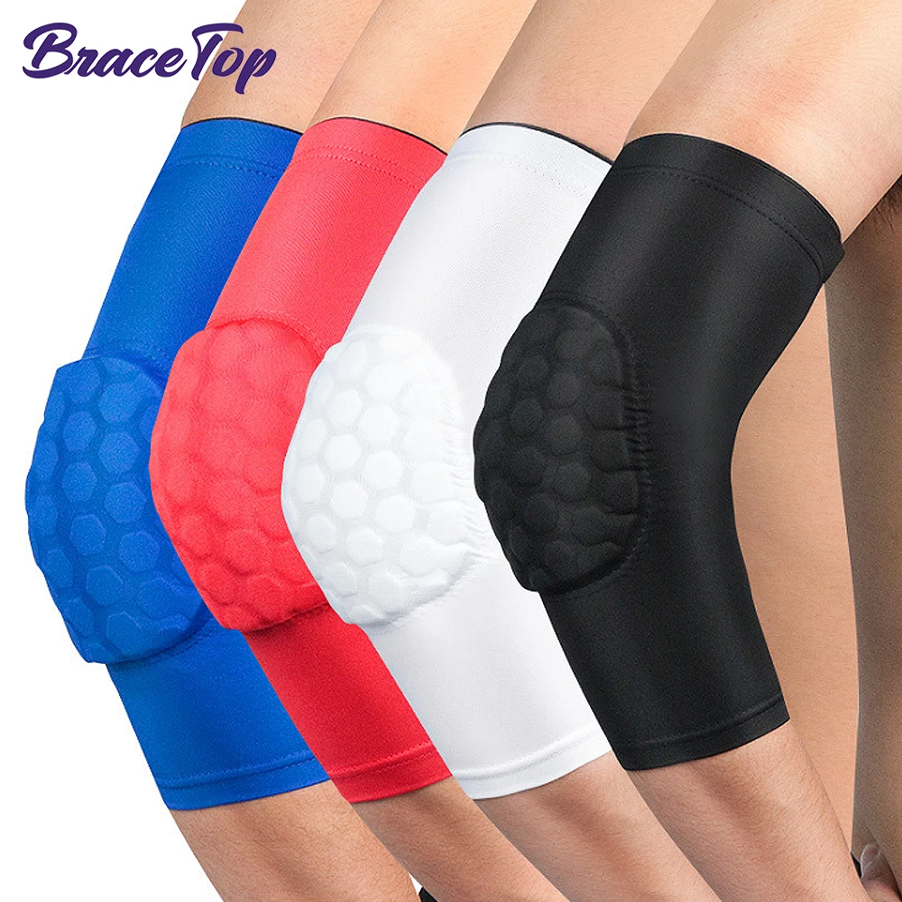 

BraceTop 1 PC Elastic Gym Sport Basketball Arm Sleeve Shooting Crashproof Honeycomb Elbow Support Pads Elbow Protector Guard New