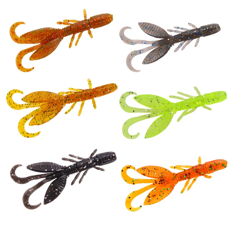 12 шт. искусственные мягкие рыболовные приманки-креветки 5 см/1 4 г | Спорт и