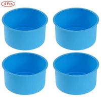 4pcs silicone mold round bread pan chocolate cake bakeware non stick baking tools diy pastry mould kitchen reusable baking molds