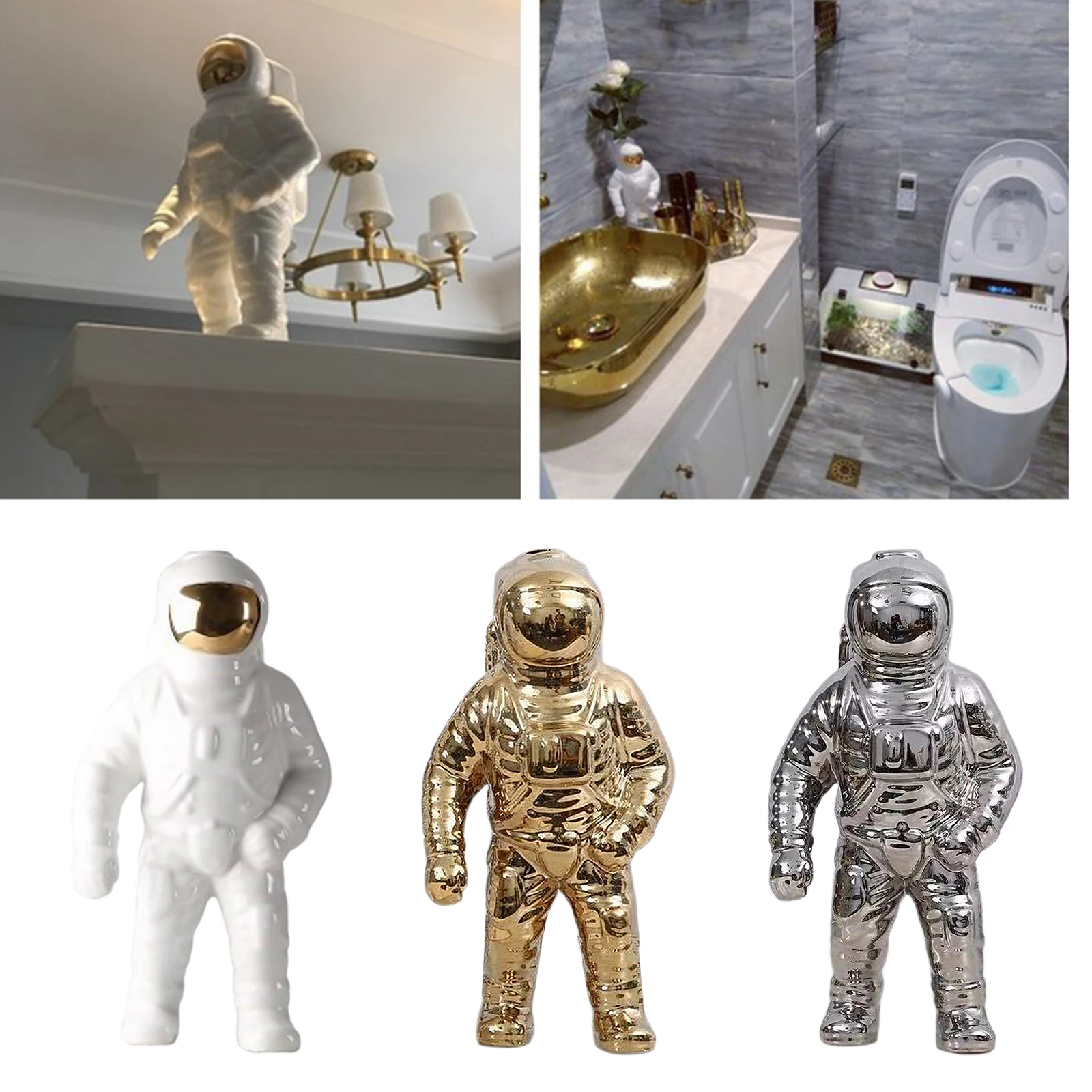 

Astronaut Action Figure Statue Figurine Sculpture Desktop Decors Toys Gifts