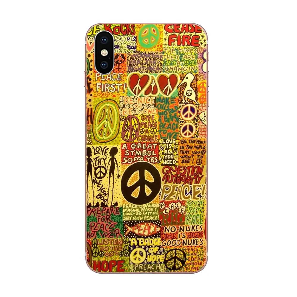 Skin Hybrid Trippy Boho Hippie Peace Print For Samsung Galaxy A51 A71 A81 A90 5G A91 A01 S11 S11E S20 Plus Ultra | Мобильные