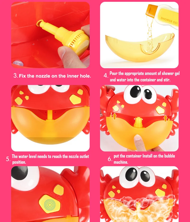 Bubble Краб игрушка для ванны машина Bubble крабы лягушка музыкальная Ванна мыло автоматический пузырь чайник Ванная комната для малышей Малыш игрушка подарок