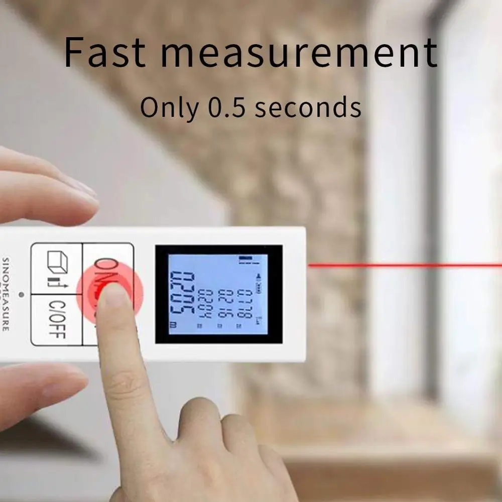 USB Перезаряжаемый 30 М мини инфракрасный дальномер Карманный ручной лазерный