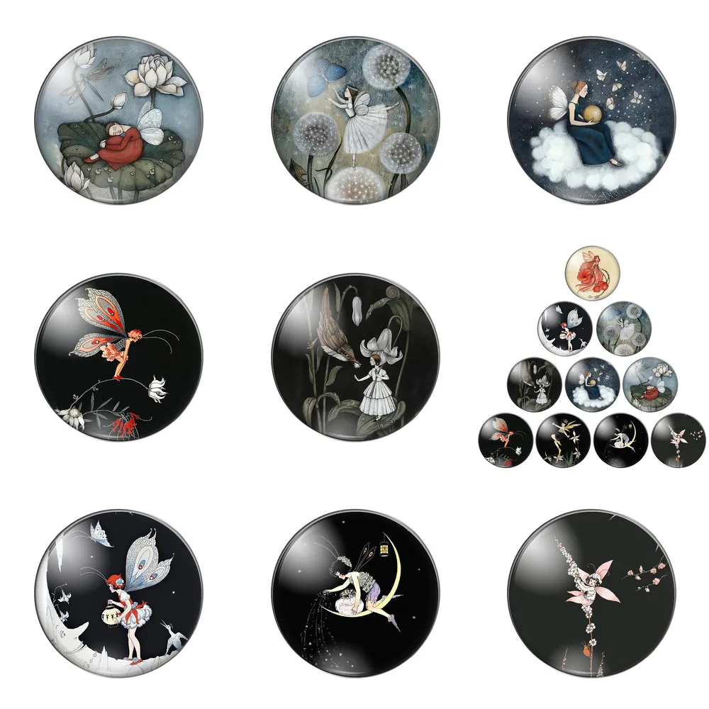 

Живой красивый Сказочный Ангел лучший Es Живопись 12 мм/20 мм/25 мм/30 мм круглое фото стекло кабошон демонстрация плоская задняя часть