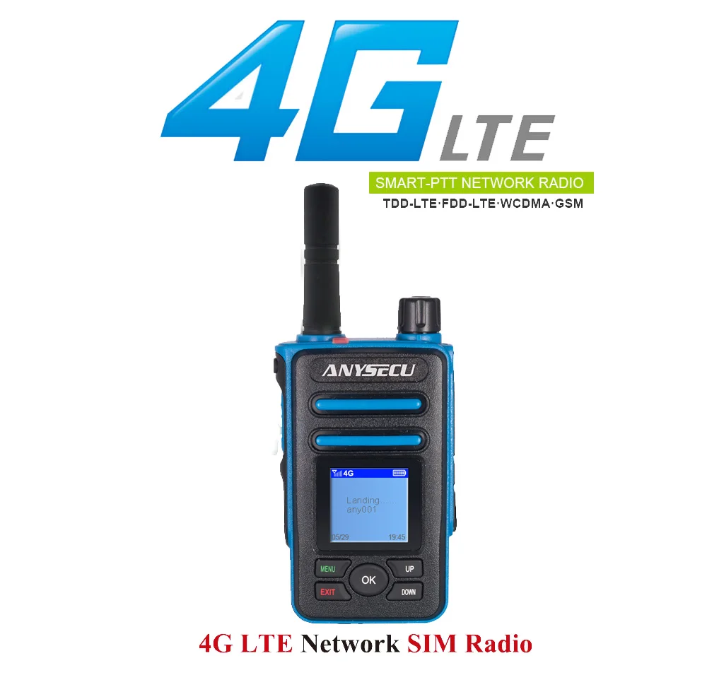Рация Anysecu 4G LTE 3G CDMA сетевое радио F8 Plus с SIM-картой стандартная модель POC работает