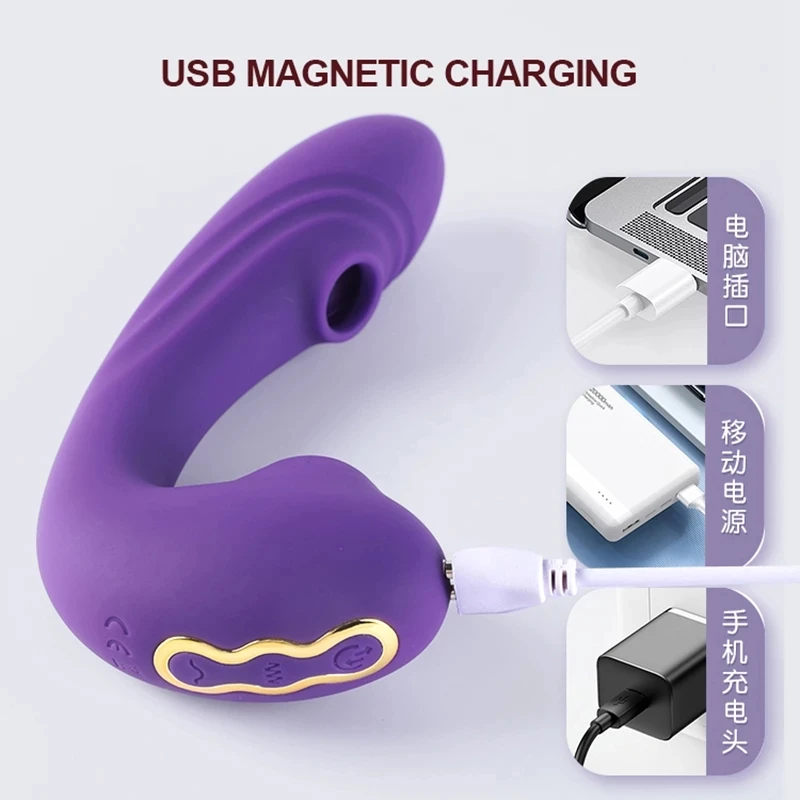 Двойной вибратор для женщин секс-игрушки соски на присосках клитора вагинальный