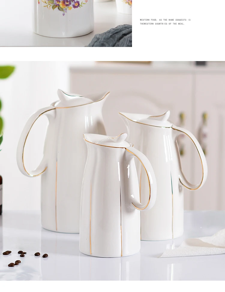 1.5L/2L керамические кувшины бутылки для воды холодный чайник Без взрыва кувшин большой емкости бытовой керамический термос