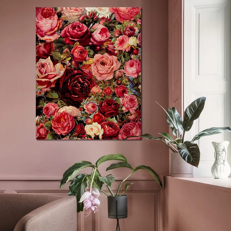 Diy разрисовка по цифровым картинкам цветочное искусство креативная ручная