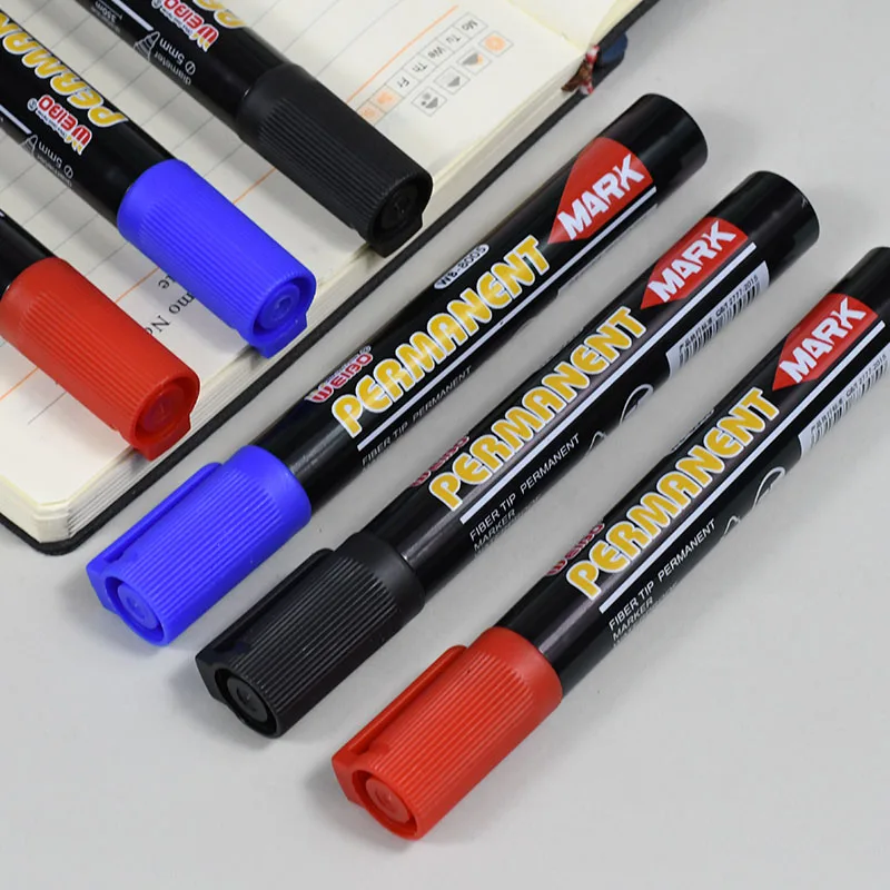 12 шт. в упаковке цвет: черный синий красный цвет Перманентная маркерная Ручка