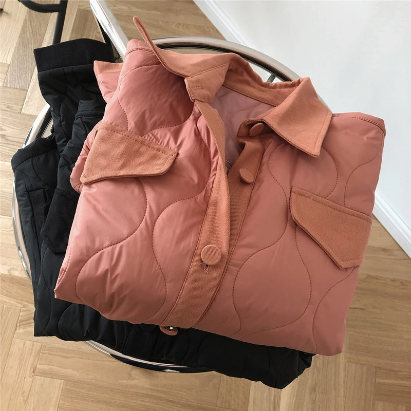 

2020 New winter Women Cotton jacket Fashion Slim Parka quilted loose warm short thick coat women Padded Coat M137