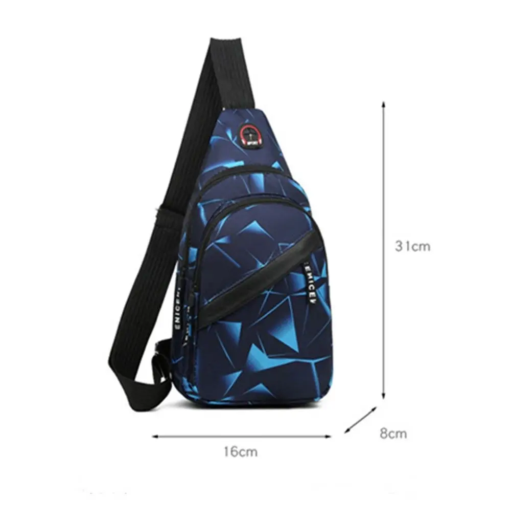 

Men Women Chest Bag Multipurpose Sling Bag 2-Layer Canvas Bag Shoulder Pack for Men Women Outdoor Travel Shoulder Pack