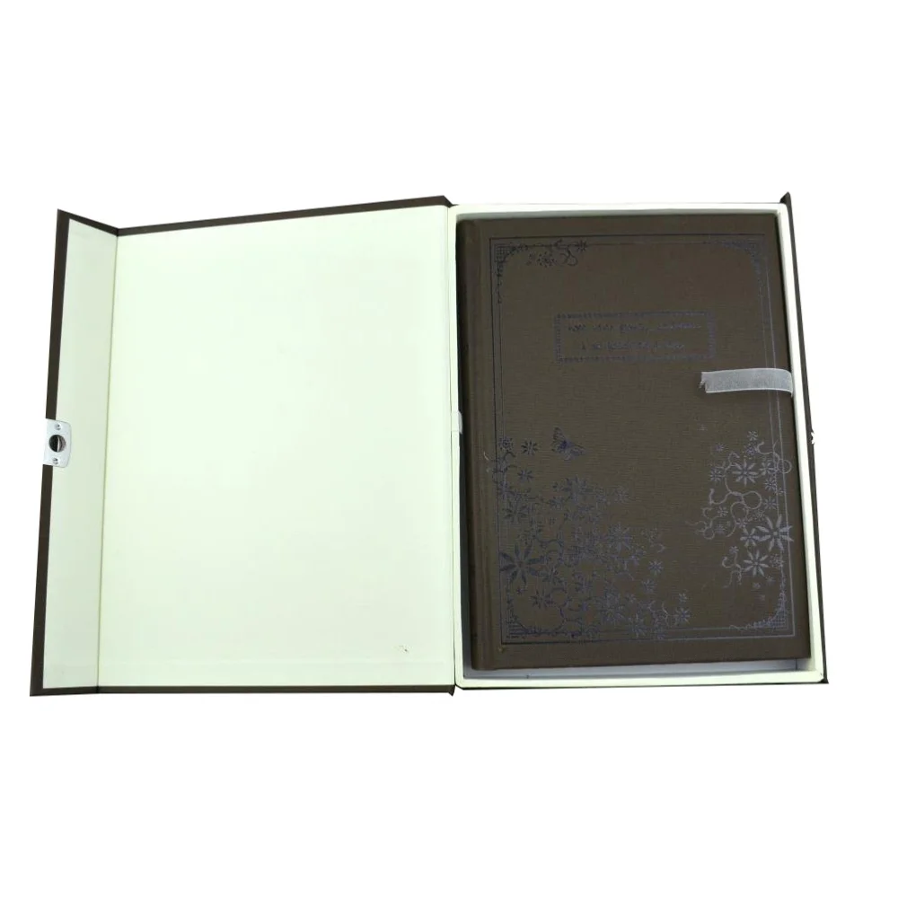 

Vintage Style Hard Cover Diary Notebook Journal Notepad with Code Lock (Black)