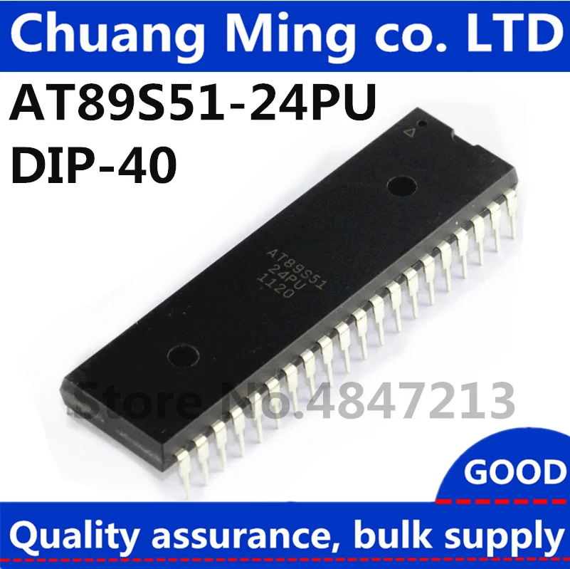 AT89C51 24PU AT89C52 24PI AT89S51 AT89S52 AT89C2051 AT89C4051 AT89C55WD AT89C1051 10 шт./лот IC в наличии!|Запасные части|