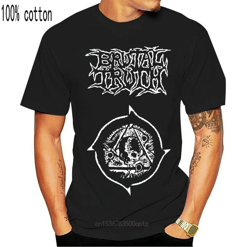 

New Brutal Truth Men Black T-Shirt DEATH GRINDCORE Band Fan Tee Shirt Size S-3XL Fashion Print T Shirt Plus Size Top Tee