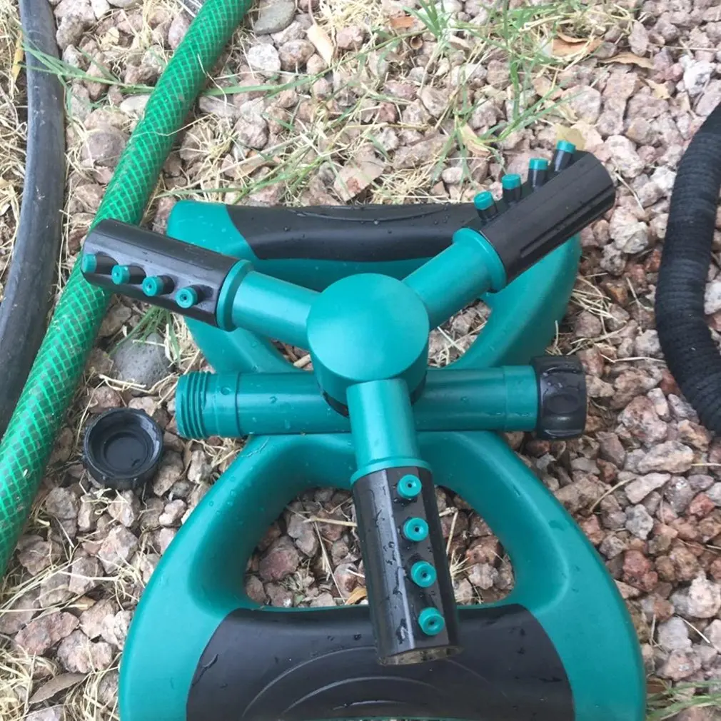 

Levert Kas Drie Arm Automatische 360 Graden Roterende Sproeikop Tuin Gazon Irrigatie Twee Connector Sprinkler IT087