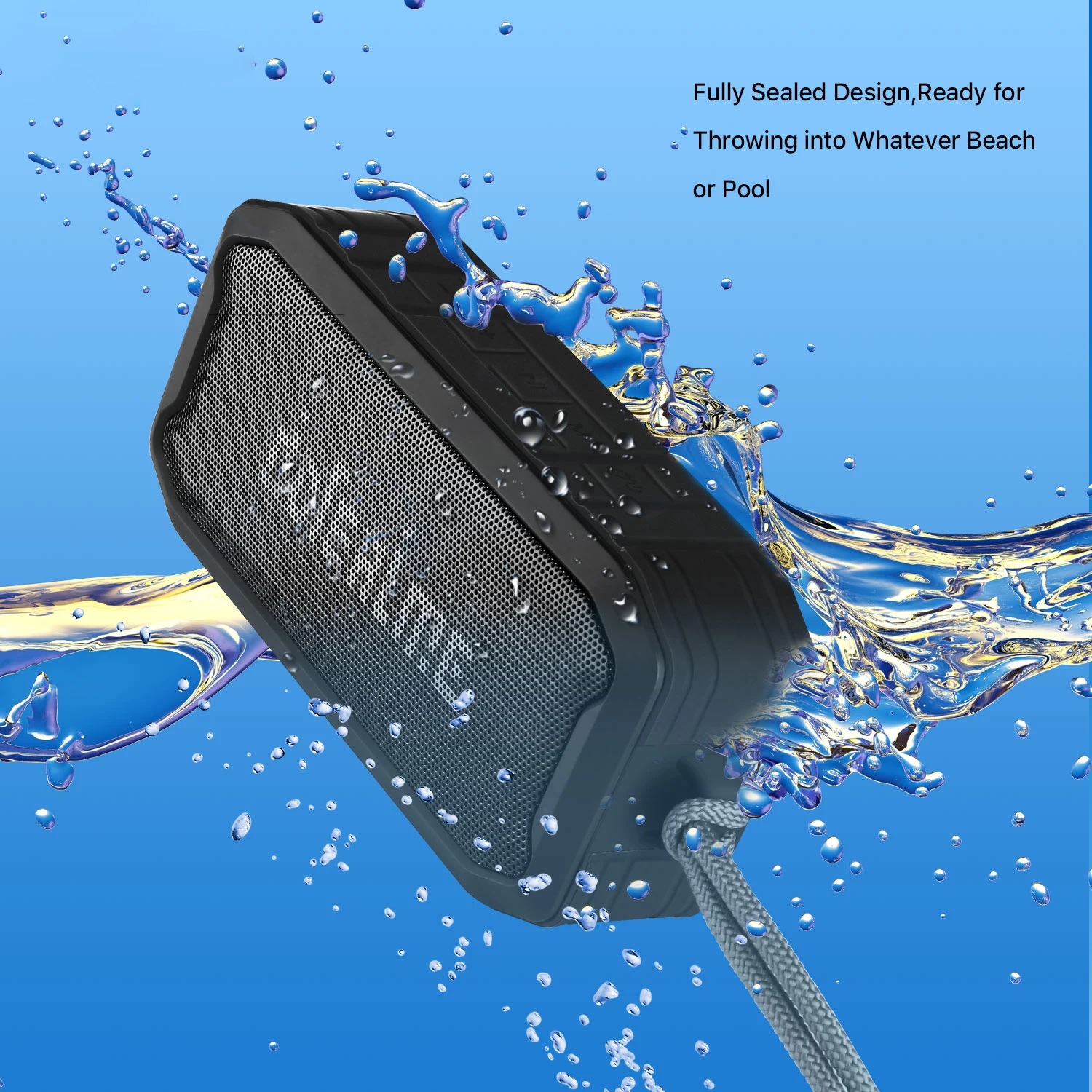 Водонепроницаемый динамик IP67 Bluetooth беспроводной сабвуфер 1200 мАч Мини громкий