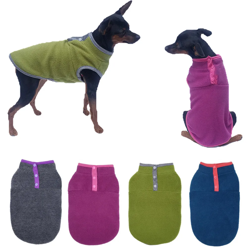 

Winter Warm Dog Jackets Fleece Sweater Coats Clothes for Small Medium Dogs Soft Thicken Pet Clothing Chihuahua Dog Clothes