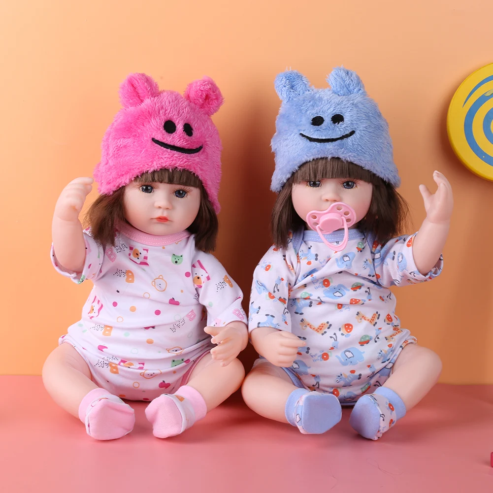 

Portable Simulation Reborn Baby Doll Lifelike Realistic Toy Toddler Baby Playmate Funny Birthday Children Day Gift for Kids