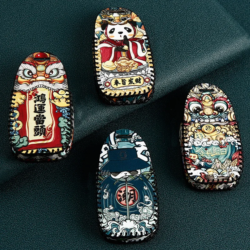 

For Subaru Forester XV 2019 BRZ Leather Car Key Cover Case keychain keyring Auto Accessories High Quality Key Cover