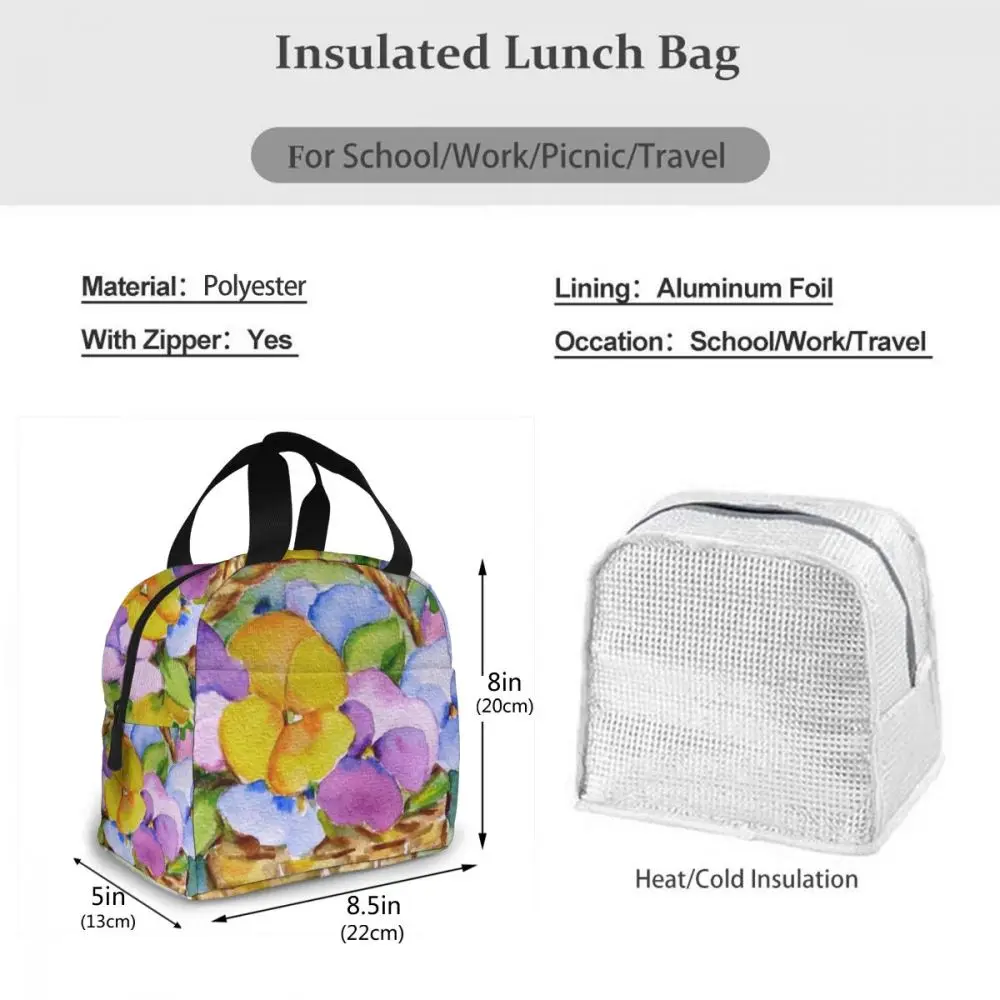 Бесшумные изоляционные холодные тюки Термосумка для ланча сумка-тоут цветочный