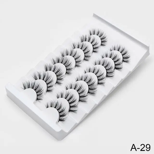 8/20 пар, натуральные 3D накладные ресницы, 15-20 мм, накладные ресницы, набор для макияжа, накладные ресницы из искусственной норки, 25 мм, шелковые ресницы «maquiagem» - Цвет: A29