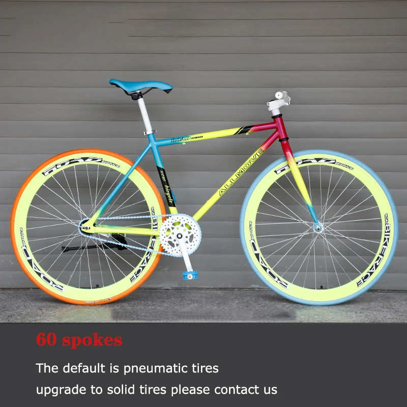 Велосипед с фиксированной передачей стальная рама колеса 26 дюймов 60 мм | Спорт и