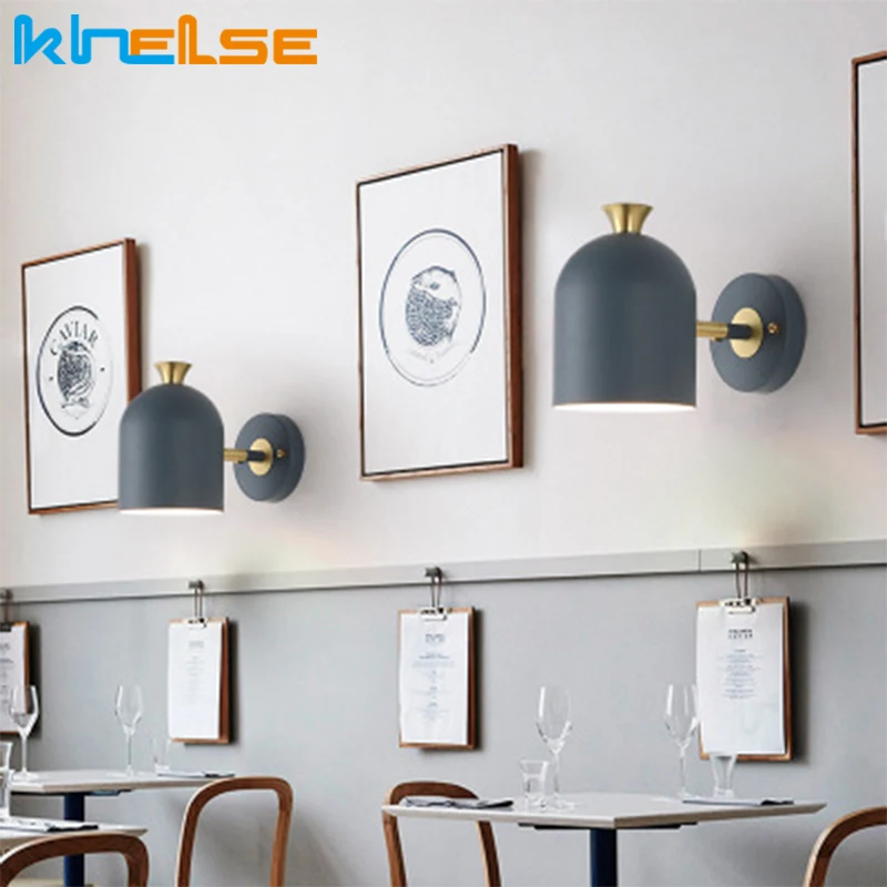 Скандинавские светодиодные домашние настенные светильники из кованого железа