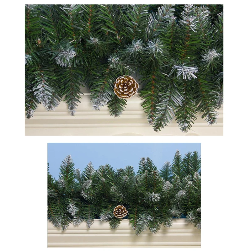 

2.7M Christmas Garland Artificial Wedding Christmas Tree Decor Wreath New Year Green Garland With Decoration Pine Cones Ornament