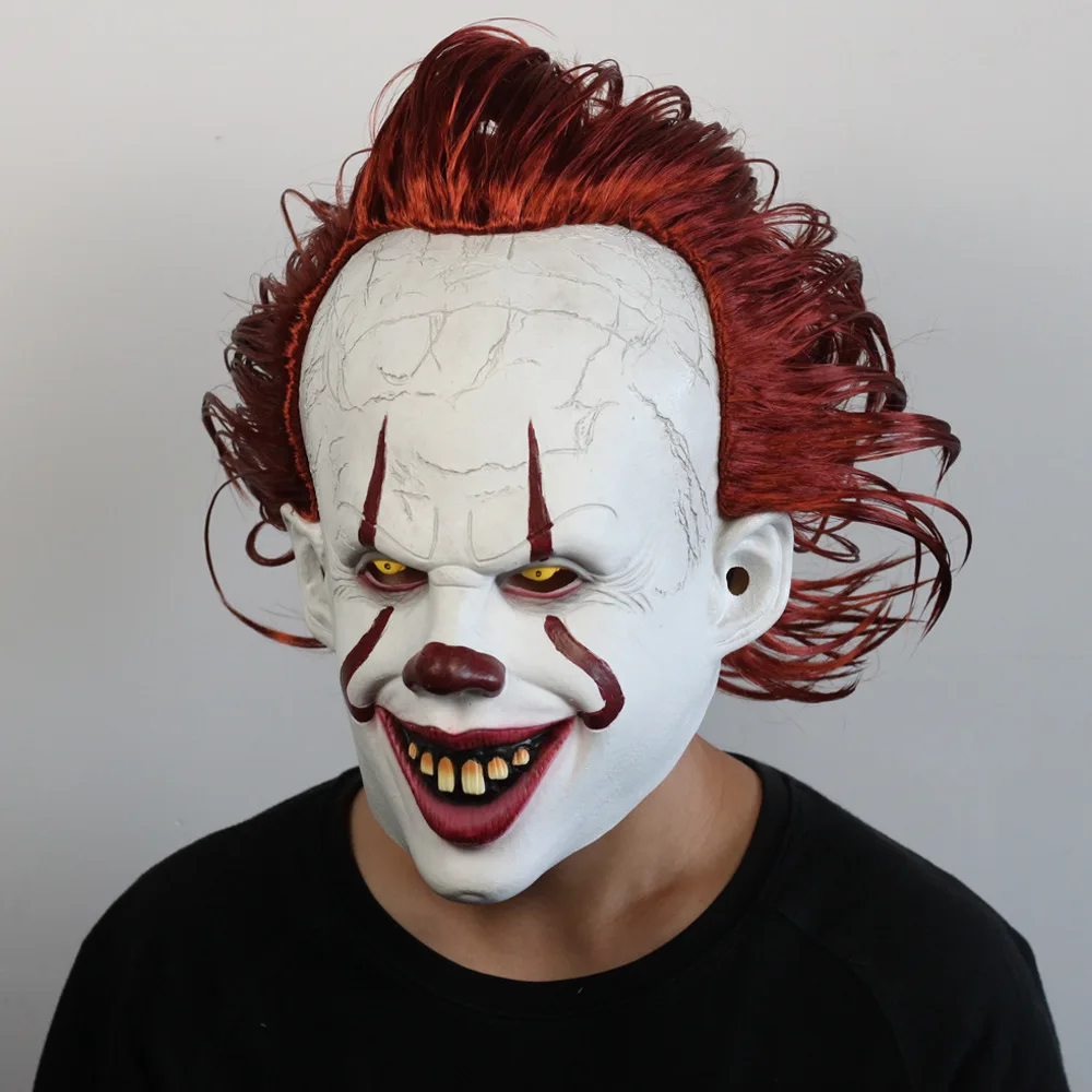 2020 Stephen King's It 2 Pennywise латексная блестящая маска для косплея ужасная Хэллоуина