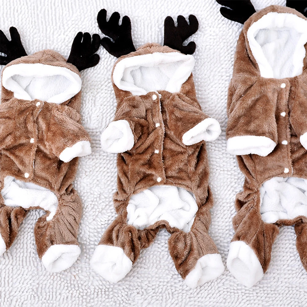 Рождественский Декор одежда для собак теплый флисовый костюм питомцев кошек