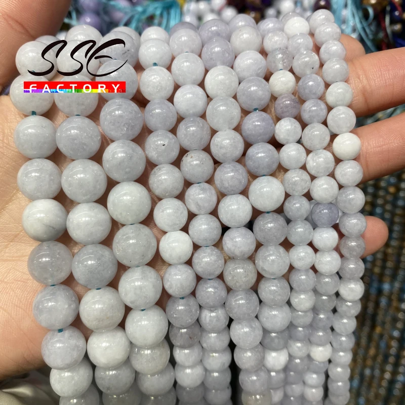 

Natural Stone Blue angelite stone Beads Round Loose Spacer Beads For Jewelry Making DIY Bracelet Women Accessories 6 8 10mm 15''