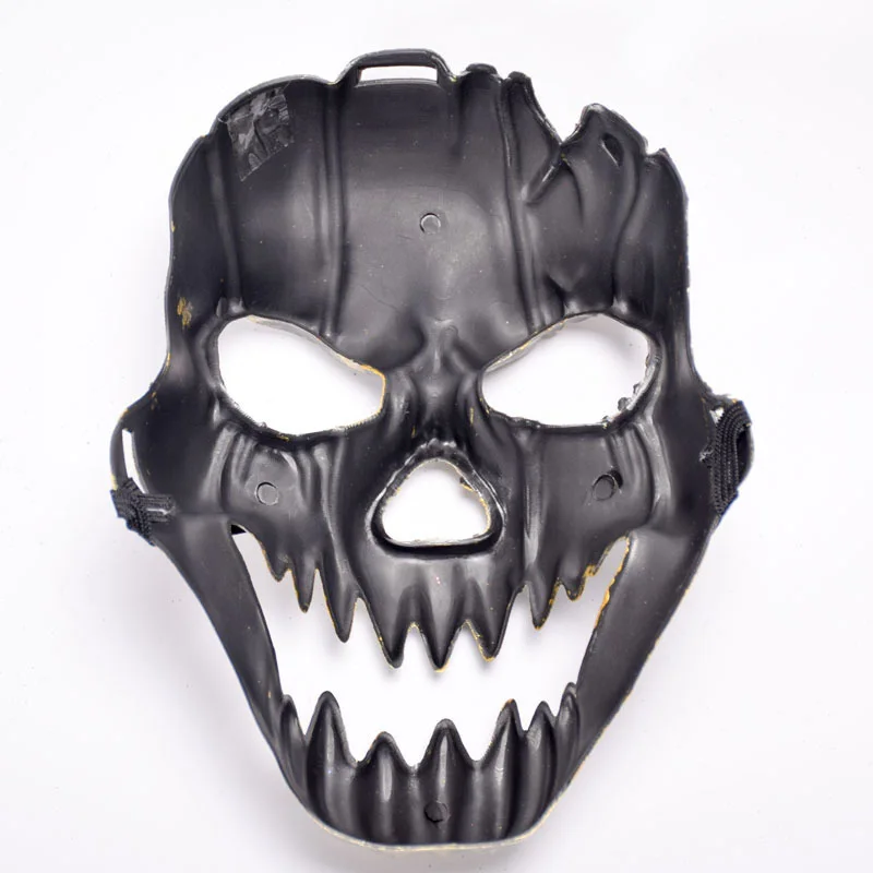 Страшная пластиковая маска на Хэллоуин с фланцевым черепом маскарадная страшная