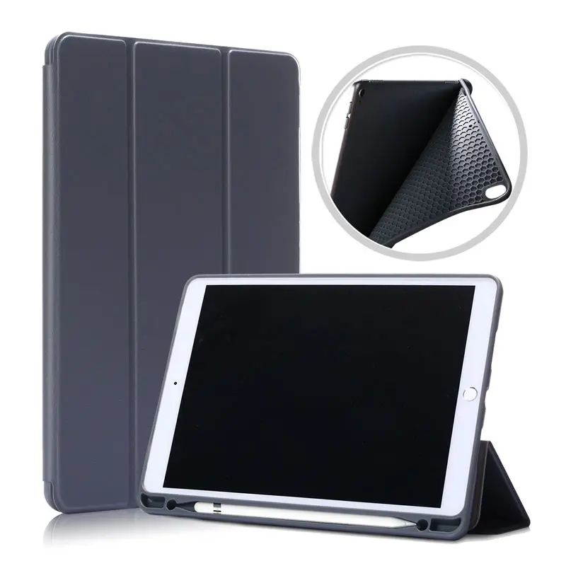 Pencil Holder-Grey ТПУ задняя оболочка для iPad 10," A2200 A2198 A2232 чехол для iPad Air 10,5" A2153 A2123 A2152 умный чехол с держателем карандаша - Цвет: Pencil Holder-Grey