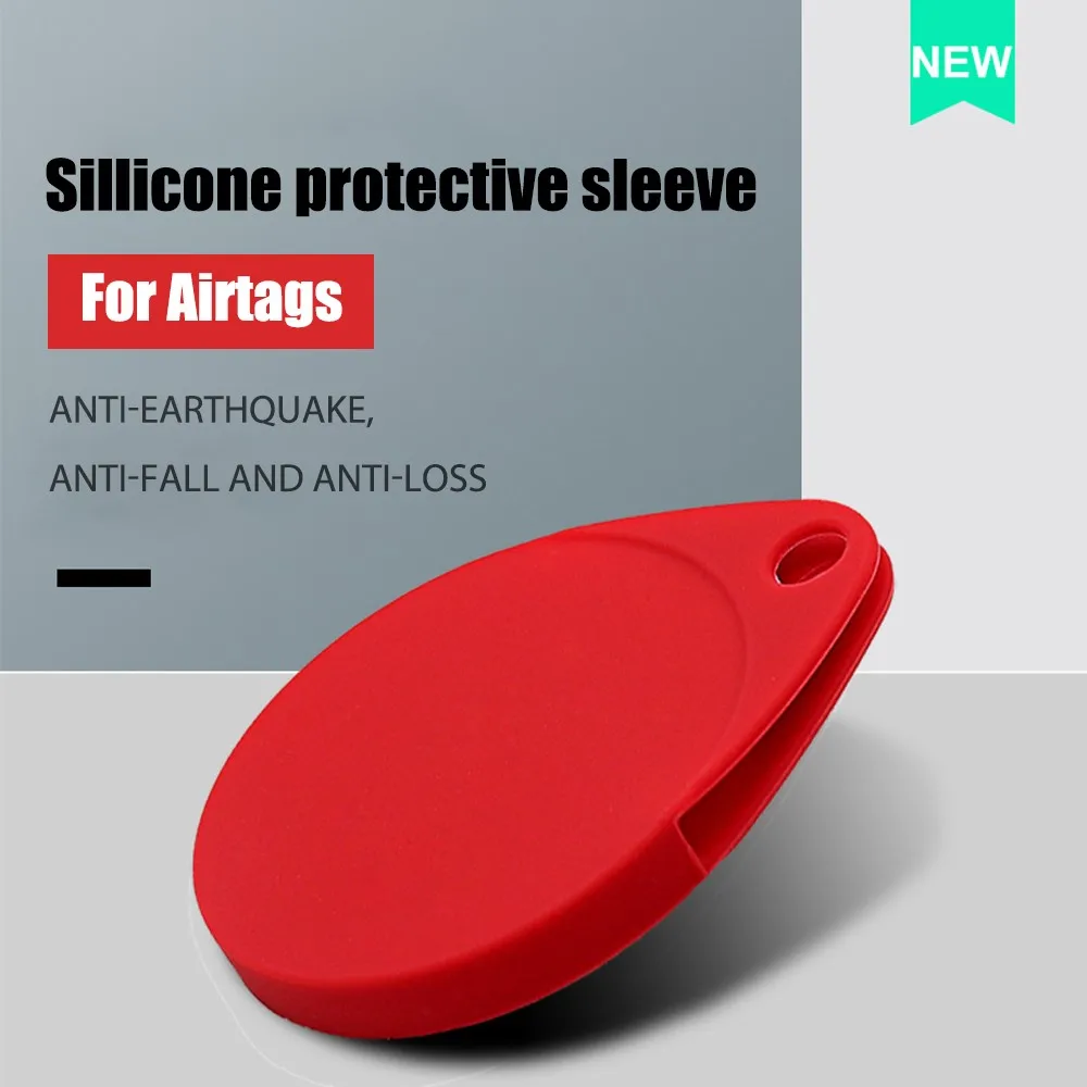 

2021 Locator Silicone Protective Sleeve For Apple Airtags Anti-lost Device Protector Shell w/Hook Keychain Protect Locator Case