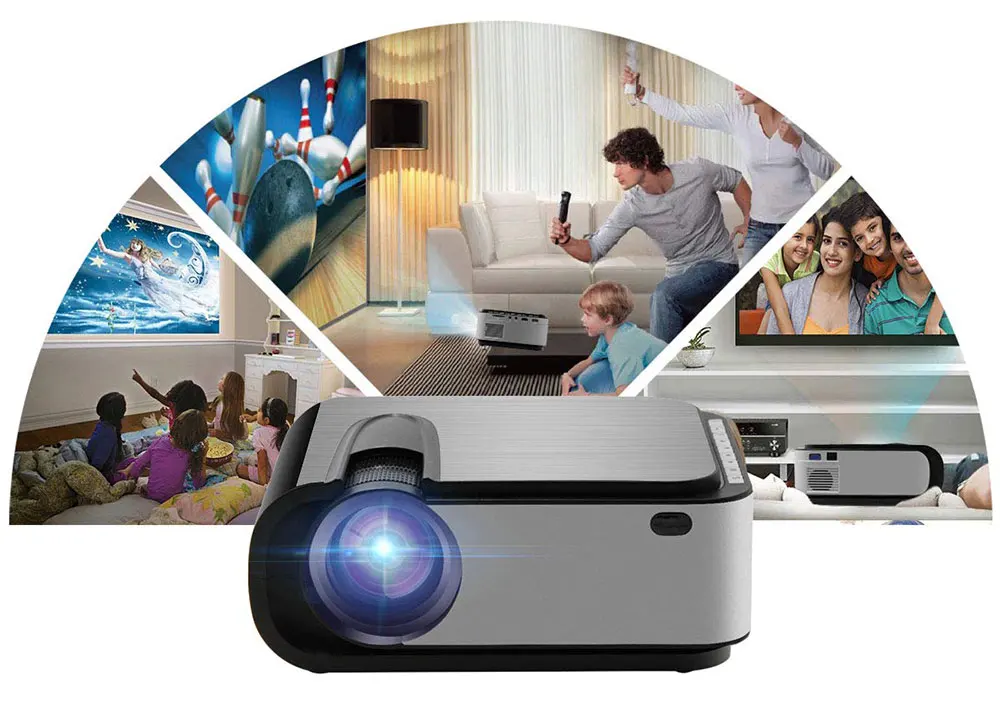 ALSTON H89 Full HD светодиодный проектор 2200 люмен светодиодный видеопроектор домашний кинотеатр wifi Miracast/Airplay Proyector USB AV SD HDMI VGA