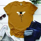 Женская футболка с принтом пчелы, футболка с коротким рукавом и круглым вырезом, футболки размера плюс, уличная футболка большого размера
