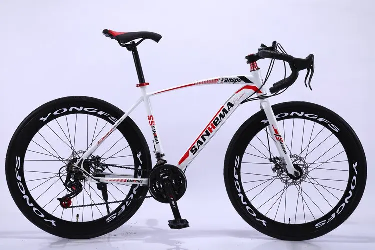 Горный велосипед для мужчин и женщин колеса 26 дюймов 60 спиц изогнутый руль