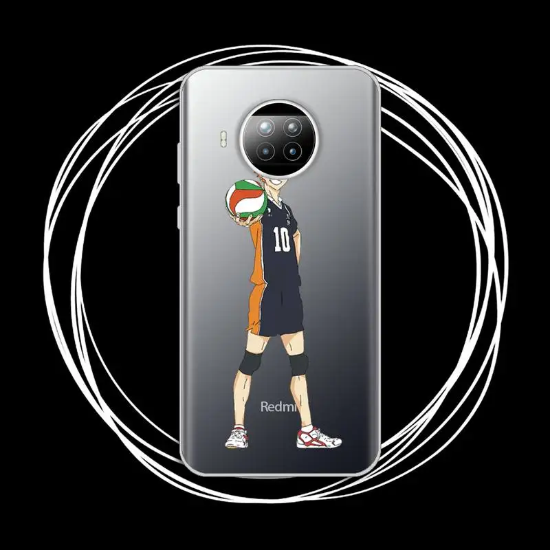 

Haikyuu Hinata Anime Volleyball Phone Case Transparent for Xiaomi Redmi note 10 t 8 9 pro lite 11