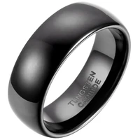 boniskiss 2020 8mm classic wedding rings for women men black 100 tungsten carbide ring anniversary engagement wedding band
