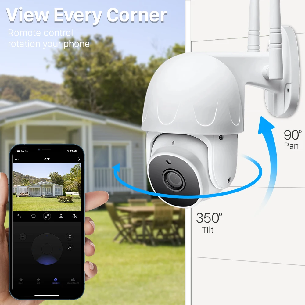 3mp tuya wifi camera smart life cloud 1080p auto tracking ptz ip camera outdoor motion detect alarm cctv home security camera free global shipping