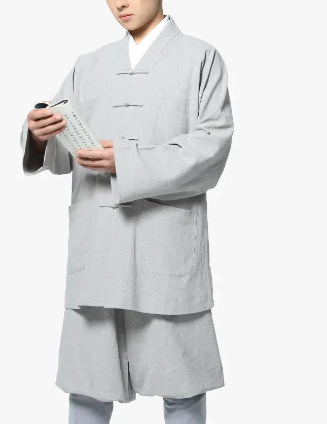 Высококачественные буддийские костюмы унисекс из рами кунг-фу для медитации |