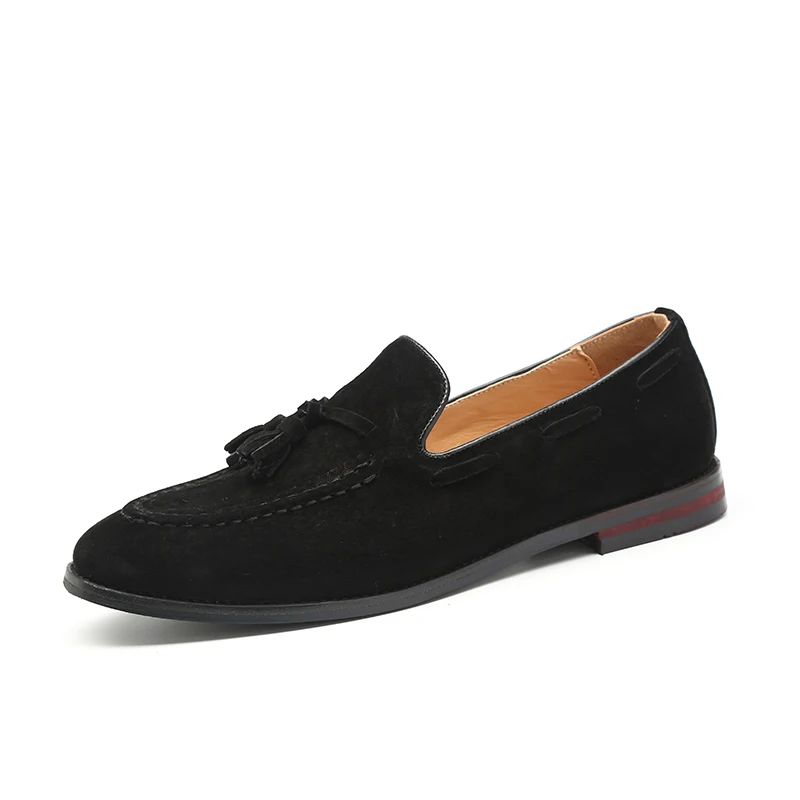 2021 мужские замшевые лоферы Дизайнерская деловая обувь с бахромой Мужская